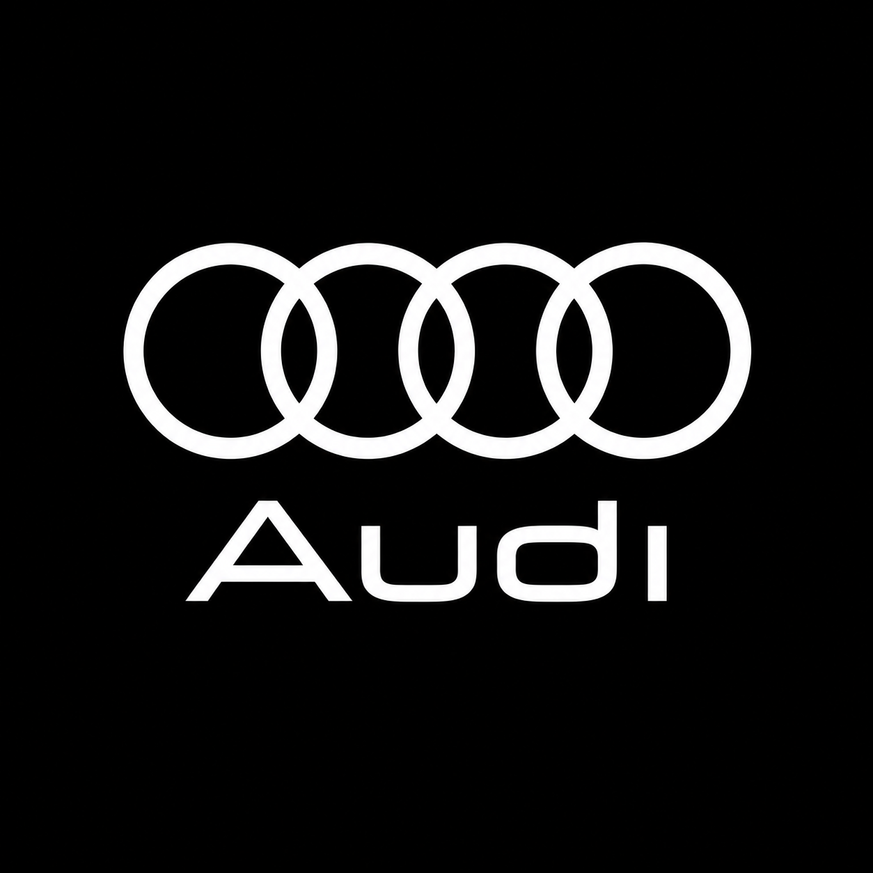 Logo Audi en noir et blanc