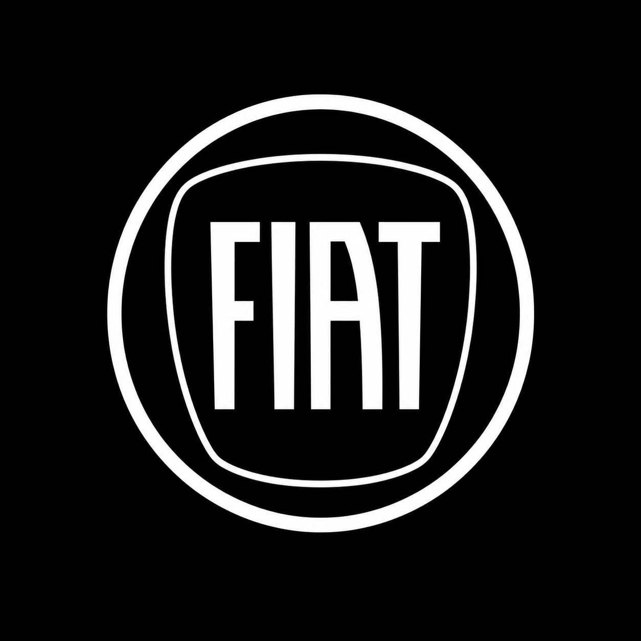 Logo FIAT monochrome emblématique