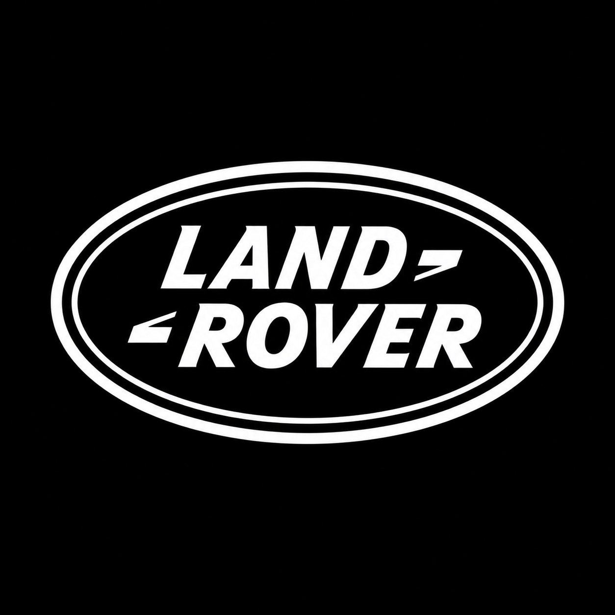 Logo Land Rover monochrome en noir et blanc